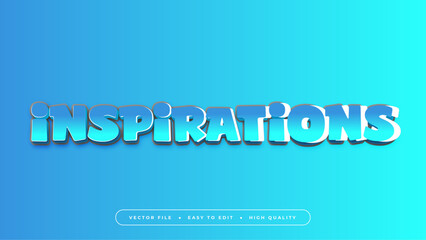 Blue grey inspirations 3d editable text effect - font style
