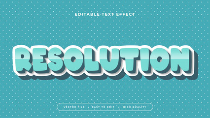 Green white resolution 3d editable text effect - font style