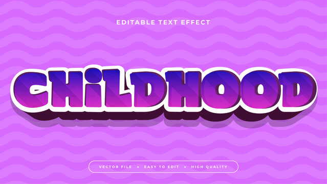 Colorful childhood 3d editable text effect - font style - Powered by Adobe