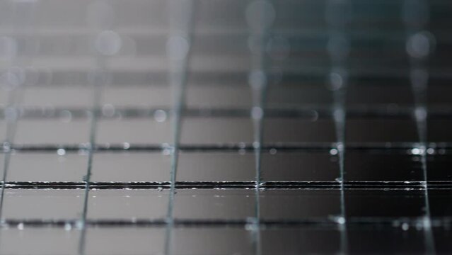 technical; technical video; technical background; technic texture; 4k; 30fps; video; light; blur; sharp; mirror; rotating; rotating video; blue; silver; modern chips; modern chips background