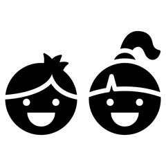 Children Glyph Icon
