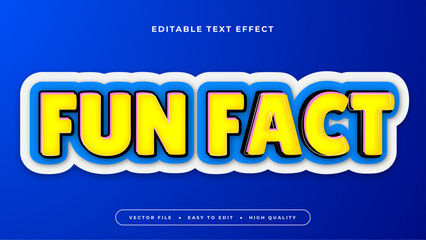 Colorful fun fact 3d editable text effect - font style