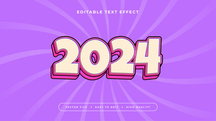 Colorful 2024 3d editable text effect - font style