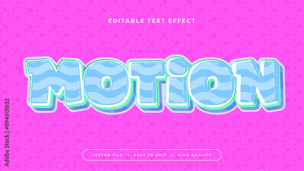 Poster Colorful motion 3d editable text effect - font style