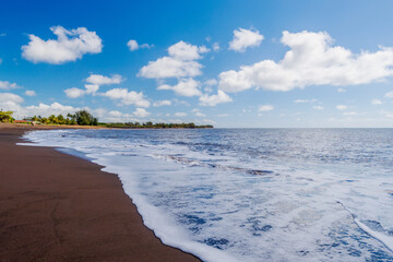 Beach with sky and clouds - Kauai, Hawaii USA