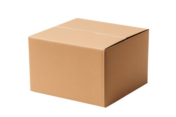 Paper box, Packaging box, Delivery box. Close up. Transparent background. PNG. Generative AI