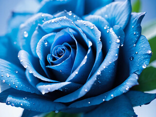 マクロ撮影の青い薔薇1