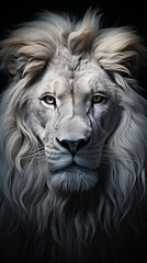 Image of a lion in x-ray photography style.