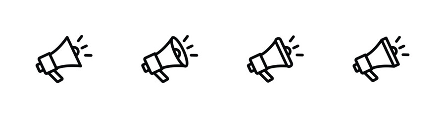 Megaphone icon set vector illustration