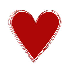 Heart Sketch Red