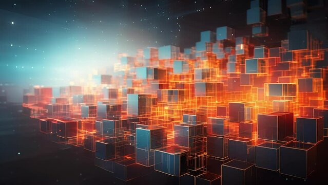A fortress of encrypted blocks preserving the integrity of vital data for intelligent machines, powered by the incorruptible blockchain network.
