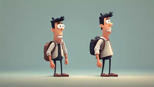 A character tapping their fingers in a specific sequence, unable to stop until they complete it perfectly. minimal 2d animation Psychology art concept