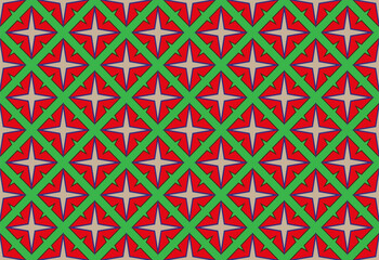 Abstract  geometric background. Dynamic shapes composition. Seamless pattern with symmetric geometric ornament. Ornamental mosaic texture.