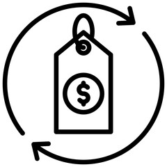 Reserve Price Outline Icon