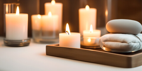 Fototapeta na wymiar candles on the table
