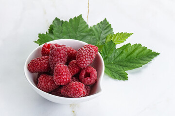 Rope sweet juicy raspberry heap