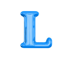 Blue Balloon 3D Letter L