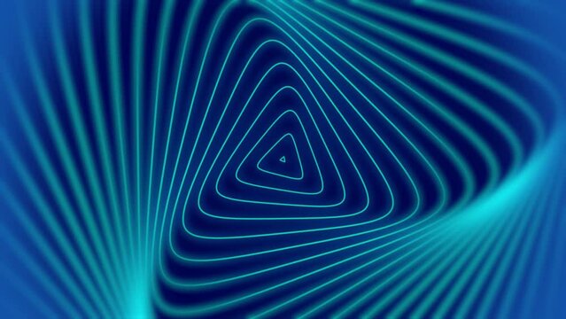 Abstract blue triangle curve radio wave effect motion video background