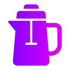 french press gradient icon