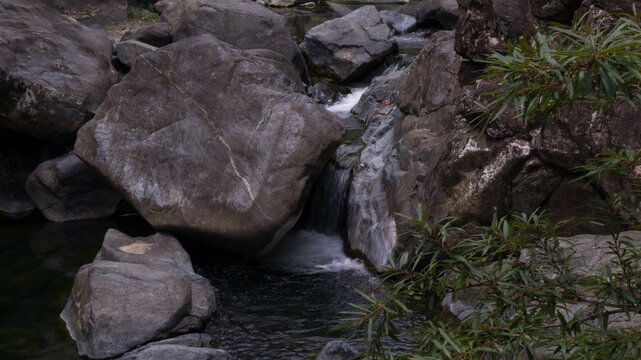 A small waterfall on a river in Barrio Matictic,Norzagaray Bulacan in San Jose del Monte, Philippines.