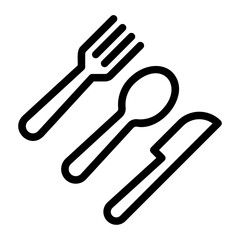 tableware line icon