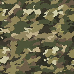 Fototapeta premium Contemporary Urban Camouflage Vector Military Textile Print, Abstract Army Style Modern Fabric Template