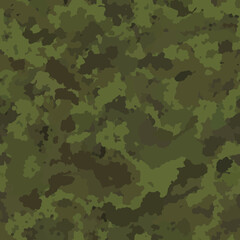Contemporary Urban Camouflage Vector Military Textile Print, Abstract Army Style Modern Fabric Template