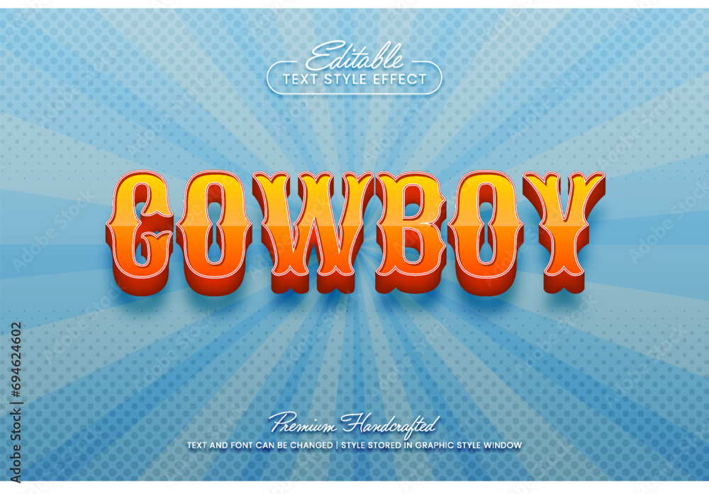 Poster vintage retro editable 3d vector text style effect on gradient background, suitable for creating eye