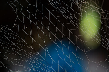 net in the dark, closeup of photo with shallow depth of field
