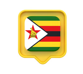 3d icon Zimbabwe Flag