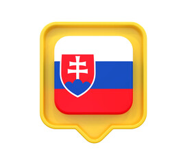 3d icon Slovakia Flag