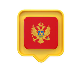 3d icon Montenegro Flag