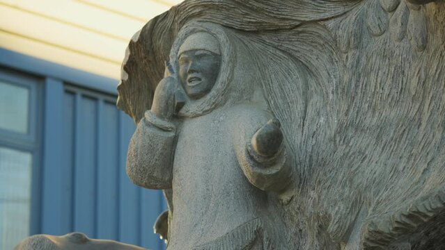 Stone carving of inuit culture