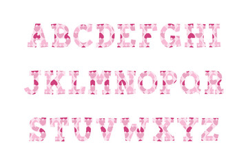 Versatile Collection of Romantic Alphabet Letters for Various Uses
