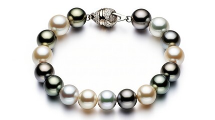Obraz premium Southsea pearl bracelet, luxury jewelry on the show case