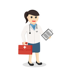 doctor woman with his equipment