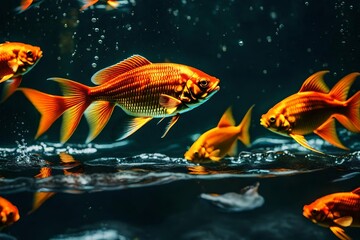 goldfish in aquarium