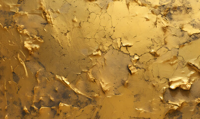 Plain metall gold texture eroded, Generative AI
