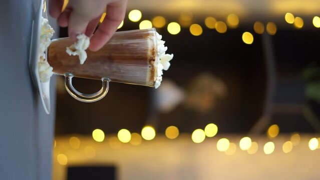 cocoa with popcorn vertical video