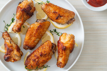 fried lemon pepper chicken wings