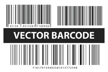 vector set barcode design. collection of goods barcodes isolated on white background