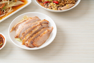 Thai Grilled Pork Neck with Spicy Dipping Sauce