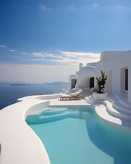 Foto auf Acrylglas Architector, house design, Santorini, pool outdoor © Ricardo Costa