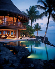Architector, house design, tropical, island, pool outdoor
