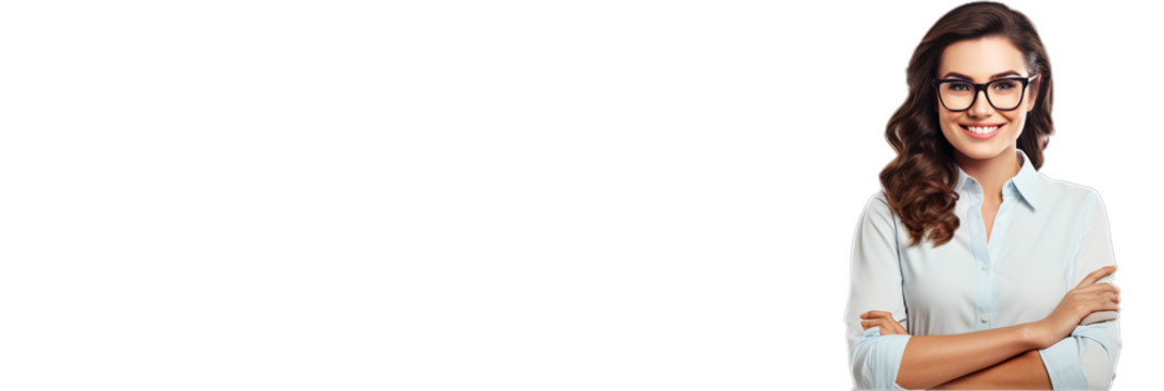 A business woman in white dress