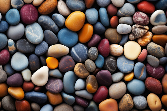 The colorful pebbles are very detailed and unique