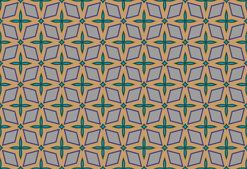 Seamless pattern with symmetric geometric ornament. . For your design, Wallpaper, presentation, banner, page cover. Illustration made with texture.