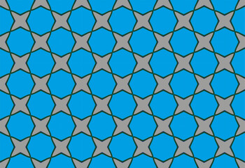 Fototapeta premium seamless pattern with blue flowers.For digital paper, textile print, page fill. Abstract geometric pattern.