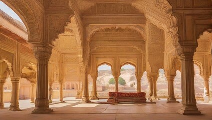 _Amber_Fort_in_Jaipur_Rajasthan_India_ - obrazy, fototapety, plakaty