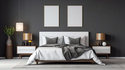 Cozy Bedroom with Elegant Furniture and Luxury Lighting